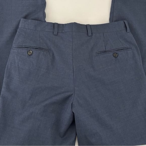 Ted Baker Pants Wool  32R X 33 Jerome Flat Front Preppy Quiet Luxury Old Money - Picture 2 of 12